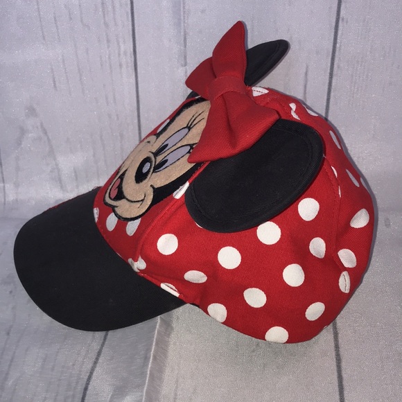 DISNEY PARKS Minnie Mouse Ears Polka Dot Hat Cap Embroidered XOXO TODDLER GIRL - Picture 7 of 12